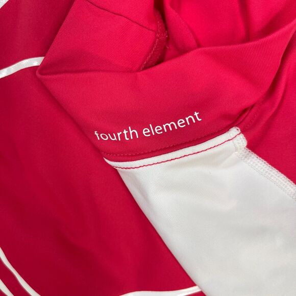 Fourth Element Swim Shirt Top Womens Size 12 Cap Sleeve Hydroskin Red White - Picture 4 of 7